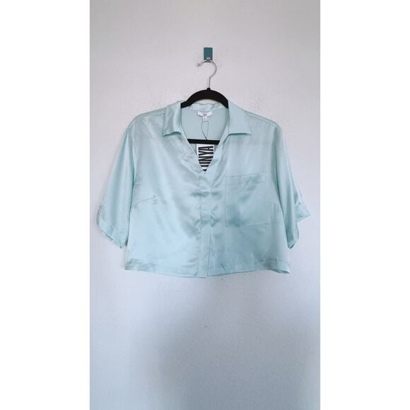 lunya washable silk high rise pant set light blue XS - Picture 6 of 10